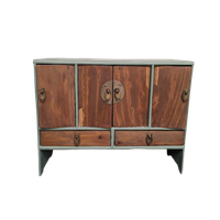 Antieke, Oosterse Deurenkastje/Klein Dressoir (Upcycled)