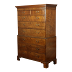 Antieke Mahonie Kast Tallboy Chest On Chest George Lll 19De Eeuw thumbnail 1