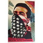 Shepard Fairey Obey Americat Riot, Signed And Dated By Artist thumbnail 1