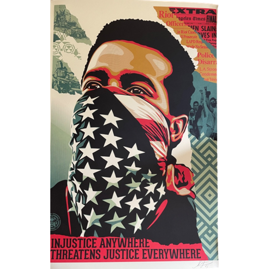 Shepard Fairey (<<<brand>>>), Americat Riot, Signed And Dated By Artist 1