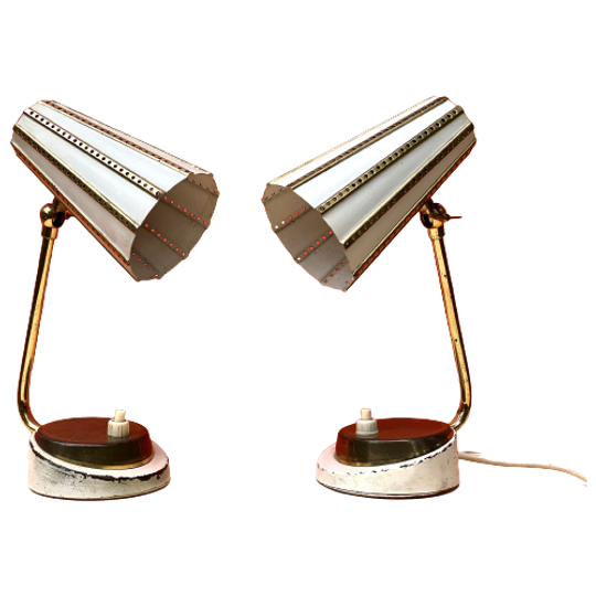 Set Van 2 Vintage Tafellampen / Bureaulampen 1