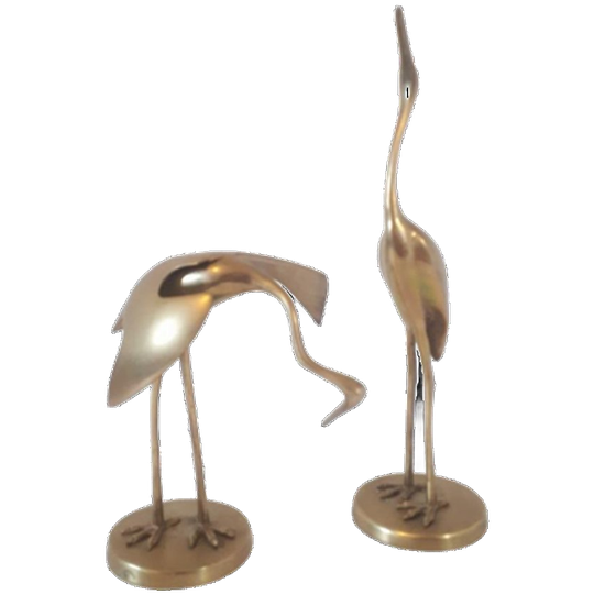 *2 Messing Vogels Beeldjes Messing Vogel 1
