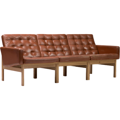 Ole Gjerlov Knudsen En Torben Lind For France & Son Vintage Three Seat Modular Sofa