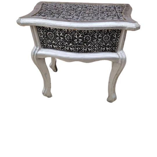 Zilverkleurig Ladekastje Nachtkastje 1