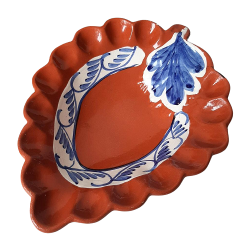 Druiven Schaal Handbeschilderd Portugal Terracotta