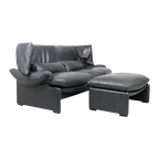 Cassina Portovenere Leren Bank Met Hocker thumbnail 1