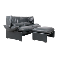 Cassina Portovenere Leren Bank Met Hocker