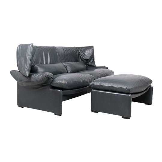 Cassina Portovenere Leren Bank Met Hocker 1