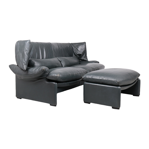 Cassina Portovenere Leren Bank Met Hocker