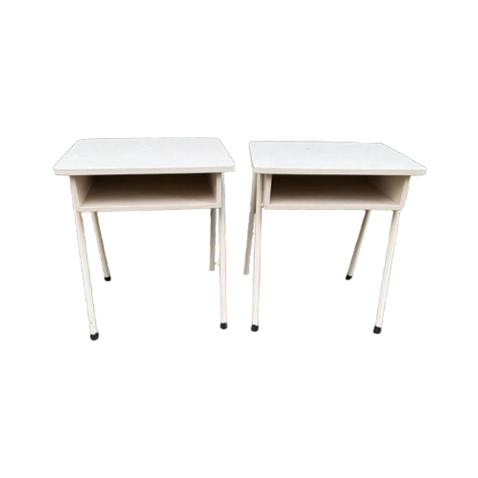 2X Gispen Wim Rietveld Nachtkastjes Jaren '50 1