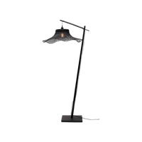 Good&mojo Vloerlamp Ibiza - Bamboe Zwart - 83x65x176cm