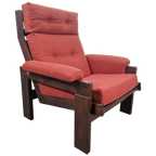 Vintage Wengé Fauteuil Martin Visser Spectrum Brutalist '60 thumbnail 1