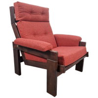 Vintage Wengé Fauteuil Martin Visser Spectrum Brutalist '60