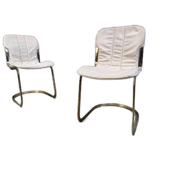 Vintage Dining Chairs By Willy Rizzo For Cidue Set Of 5, 1970s 1