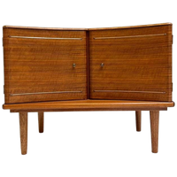 Engels Houten Kastje Met Messing Versiering, 19650's