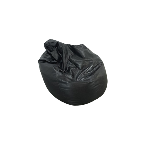 Zwart Leren Zitzak Vintage Beanbag