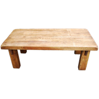 Antieke Massief Eiken Salontafel