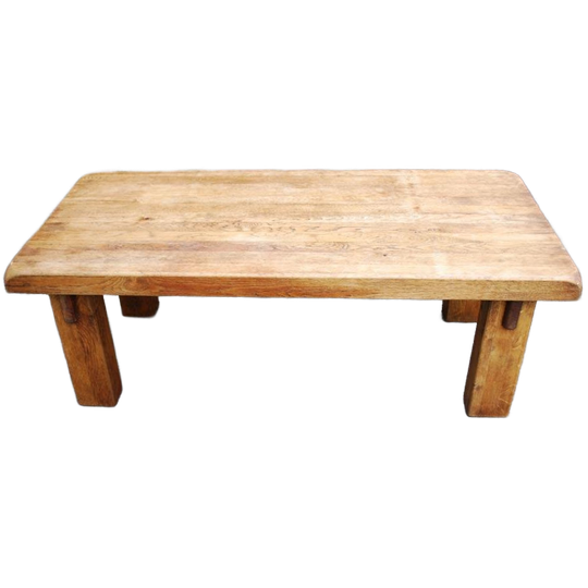 Antieke Massief Eiken Salontafel 1