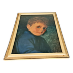 Giovanni Bragolin - Print Op Cardboard - Jongen Met Traan - Vintage - 70'S thumbnail 1