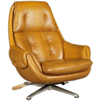 Vintage Lederen Draaifauteuil – Gustav Thams – Jaren 60 thumbnail 1