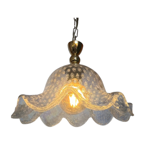 Vintage Murano Hanglamp Kroonluchter In Geblazen Infusie Glas