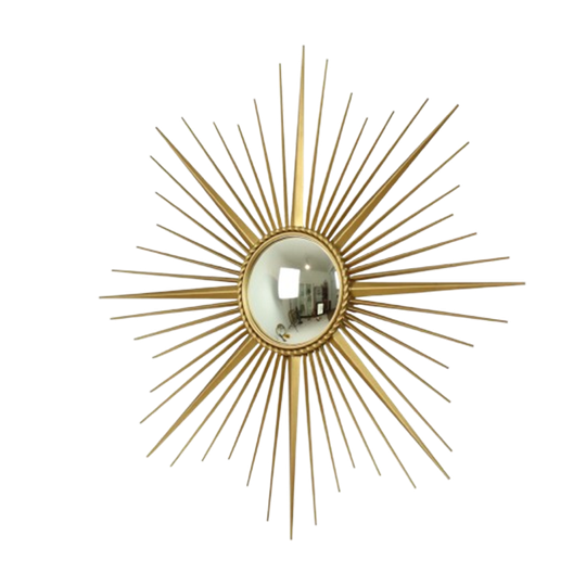 Grote Vintage Zonnespiegel Chaty Vallauris Frankrijk 86cm 1