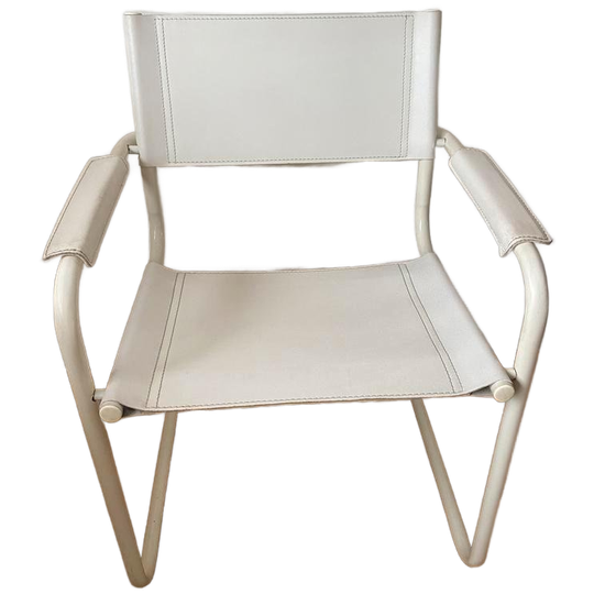 Vintage Lederenstoel - Mart Stam S34 Stijl - Bauhaus Design 1