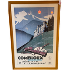 Combloux Mont Blanc, Vintage Ingelijste Poster/Prent thumbnail 1