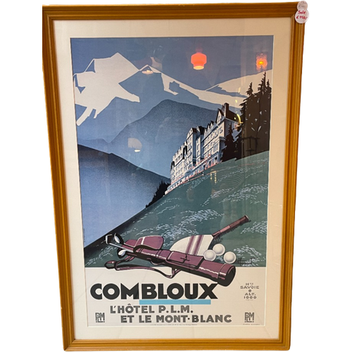 Combloux Mont Blanc, Vintage Ingelijste Poster/Prent