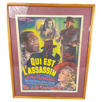 Oude Filmposter 'Qui Est L'Assassin'