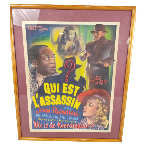 Oude Filmposter 'Qui Est L'Assassin'