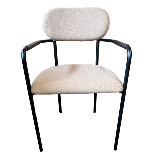 Studio Henk Oblique Dining Chair Bekleed Met Armleuning Beige 1