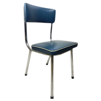 Kinder Gispen (Stijl) Stoel. Chroom En Blauw Vinyl. Topstaat. Industrieel Design
