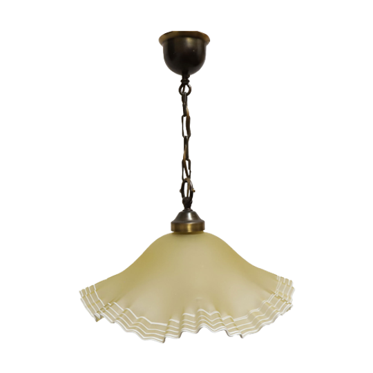 Prachtige Vintage Glazen Lamp, Frankrijk Jaren '30/'40 1