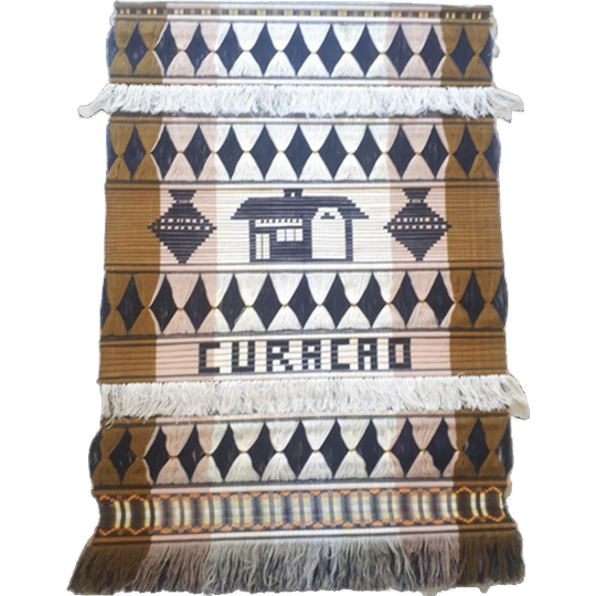 70's Vintage Wandkleed Muurkleed Retro Schilderij Curacao 1