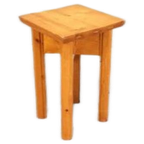 Vintage Grenen Kruk Bijzettafel Plantentafel thumbnail 1