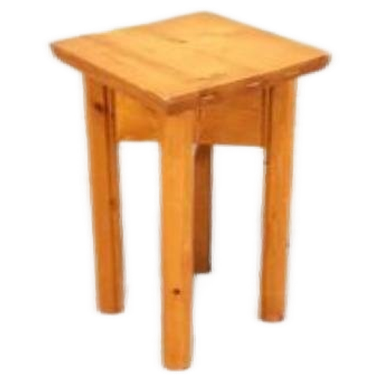 Vintage Grenen Kruk Bijzettafel Plantentafel 1
