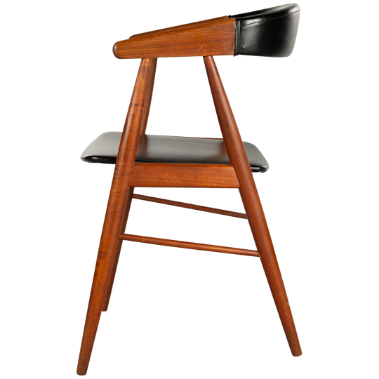 No Ba113 Stoel In Teak En Leer By Johannes Andersen, 1960s 1