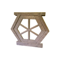 Houten Hexagonale Raamkozijn 1E Helft 20E Eeuw