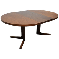 Vintage Eettafel Rond/ Ovaal Denemarken Eiken
