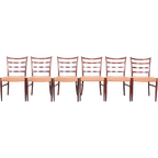 Johannes Andersen Set Eettafelstoelen, 1960s thumbnail 1