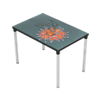 Kleine Keramische Tegeltafel Chroom Adri Belarti Oranje Bloem 47Cm thumbnail 1
