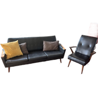 Vintage Zithoek. Bank + Fauteuil