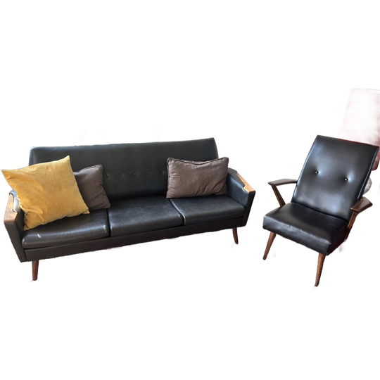 Vintage Zithoek. Bank + Fauteuil 1