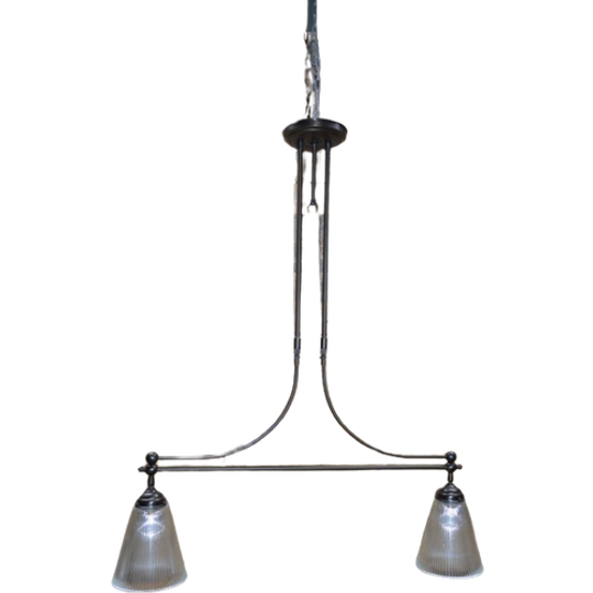 Hanglamp Met 2 Glazen Kappen En Verstelbaar 1