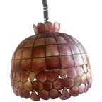 Vintage Roze Capiz Shell Luster / Hanglamp thumbnail 1
