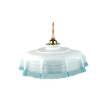 Opaline Lampenkap Blauw / Wit thumbnail 1