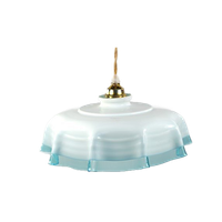 Opaline Lampenkap Blauw / Wit