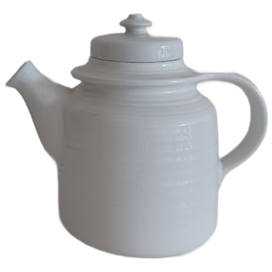 Arabia Finland Kaarna Theepot – Ulla Procopé Wit Steengoed | Mid-century 1960 1