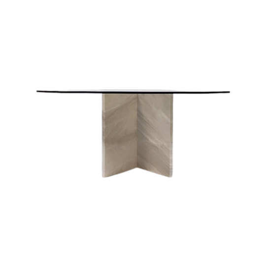 Vintage Marble And Glass Coffee Table 1